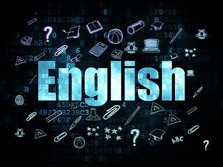 Image showing Education concept: English on Digital background