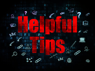 Image showing Education concept: Helpful Tips on Digital background