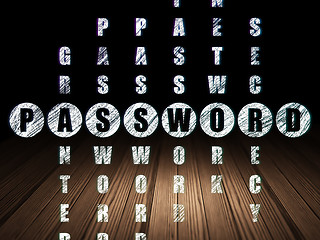 Image showing Security concept: word Password in solving Crossword Puzzle