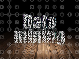 Image showing Data concept: Data Mining in grunge dark room