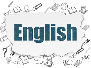 Image showing Education concept: English on Torn Paper background