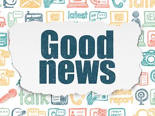 Image showing News concept: Good News on Torn Paper background