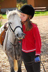 Image showing Girl and pony