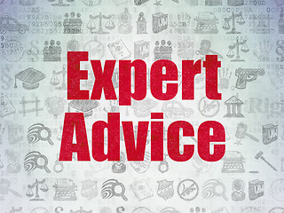 Image showing Law concept: Expert Advice on Digital Paper background
