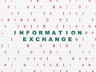 Image showing Information concept: Information Exchange on wall background