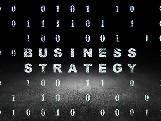 Image showing Finance concept: Business Strategy in grunge dark room