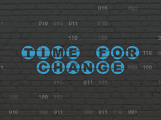 Image showing Time concept: Time for Change on wall background