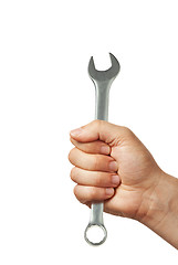 Image showing hand holding wrench