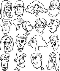 Image showing cartoon people characters faces