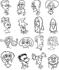 Image showing cartoon people characters faces