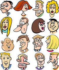 Image showing cartoon people characters faces