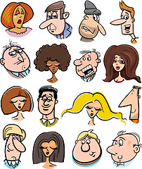Image showing cartoon people characters faces