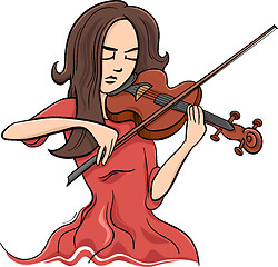 Image showing woman playing violin illustration