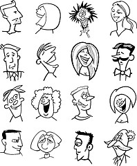 Image showing cartoon people characters faces