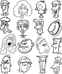 Image showing cartoon people characters faces