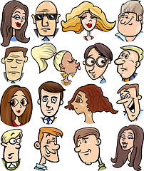 Image showing cartoon people characters faces