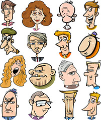 Image showing cartoon people characters faces