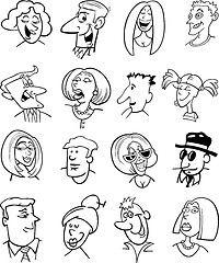 Image showing cartoon people characters faces