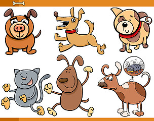 Image showing dogs characters cartoon set