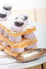 Image showing napoleon blueberry cake dessert 