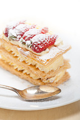 Image showing napoleon strawberry cake dessert 