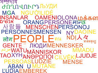 Image showing People multilanguage wordcloud background concept