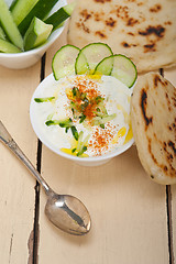 Image showing Arab middle east goat yogurt and cucumber salad 