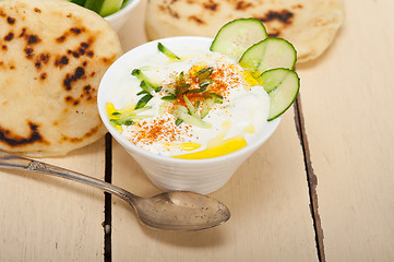 Image showing Arab middle east goat yogurt and cucumber salad 