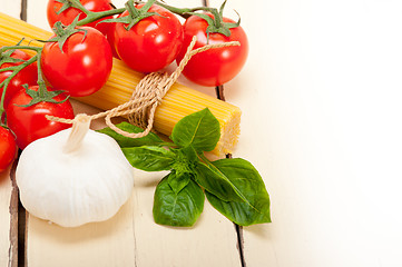 Image showing Italian basic pasta ingredients