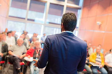 Image showing Speaker at Business Conference and Presentation.