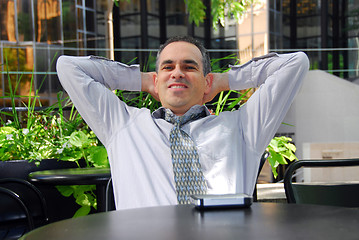 Image showing Businessman relax