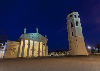 Image showing The Cathedral Square in central Vilnius