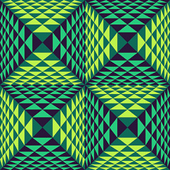 Image showing Abstract geometrical  3d background.  Seamless pattern. 