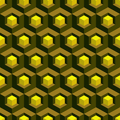 Image showing Honeycomb background 3d. Mosaic. Vector illustration. 