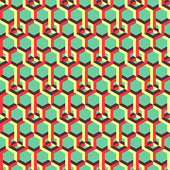 Image showing 3d background with hexagons. 