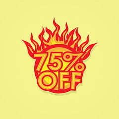 Image showing Fiery discount.