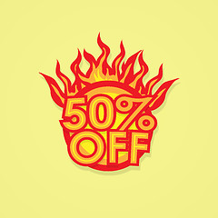Image showing Fiery discount.