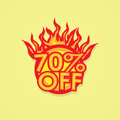 Image showing Fiery discount.