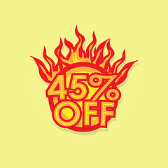 Image showing Fiery discount.