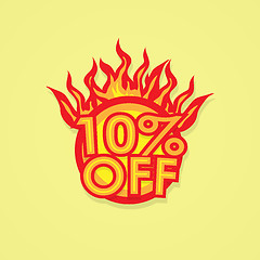 Image showing Fiery discount.