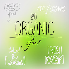Image showing Organic food lettering