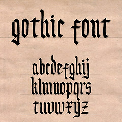 Image showing Gothic font