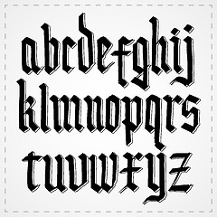 Image showing Gothic alphabet font. Vector