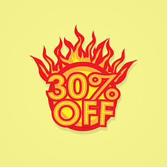 Image showing Fiery discount.