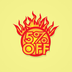 Image showing Fiery discount.
