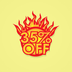 Image showing Fiery discount.