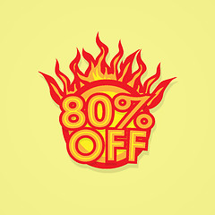 Image showing Fiery discount.