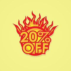 Image showing Fiery discount.