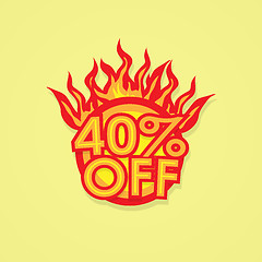 Image showing Fiery discount.