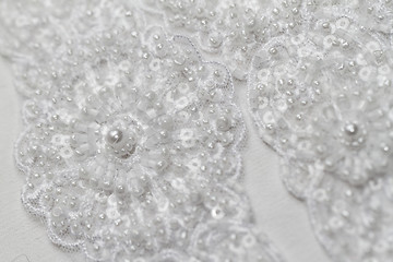 Image showing Detail of wedding lace